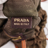 Authentic Prada Tessuto Drawstring Tote Bag Brown