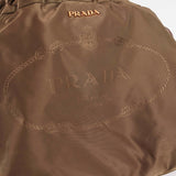 Authentic Prada Tessuto Drawstring Tote Bag Brown