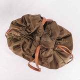 Authentic Prada Tessuto Drawstring Tote Bag Brown