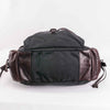 Authentic Prada Brown/Black Nylon and Leather Whipstitch Pocket Shoulder Bag