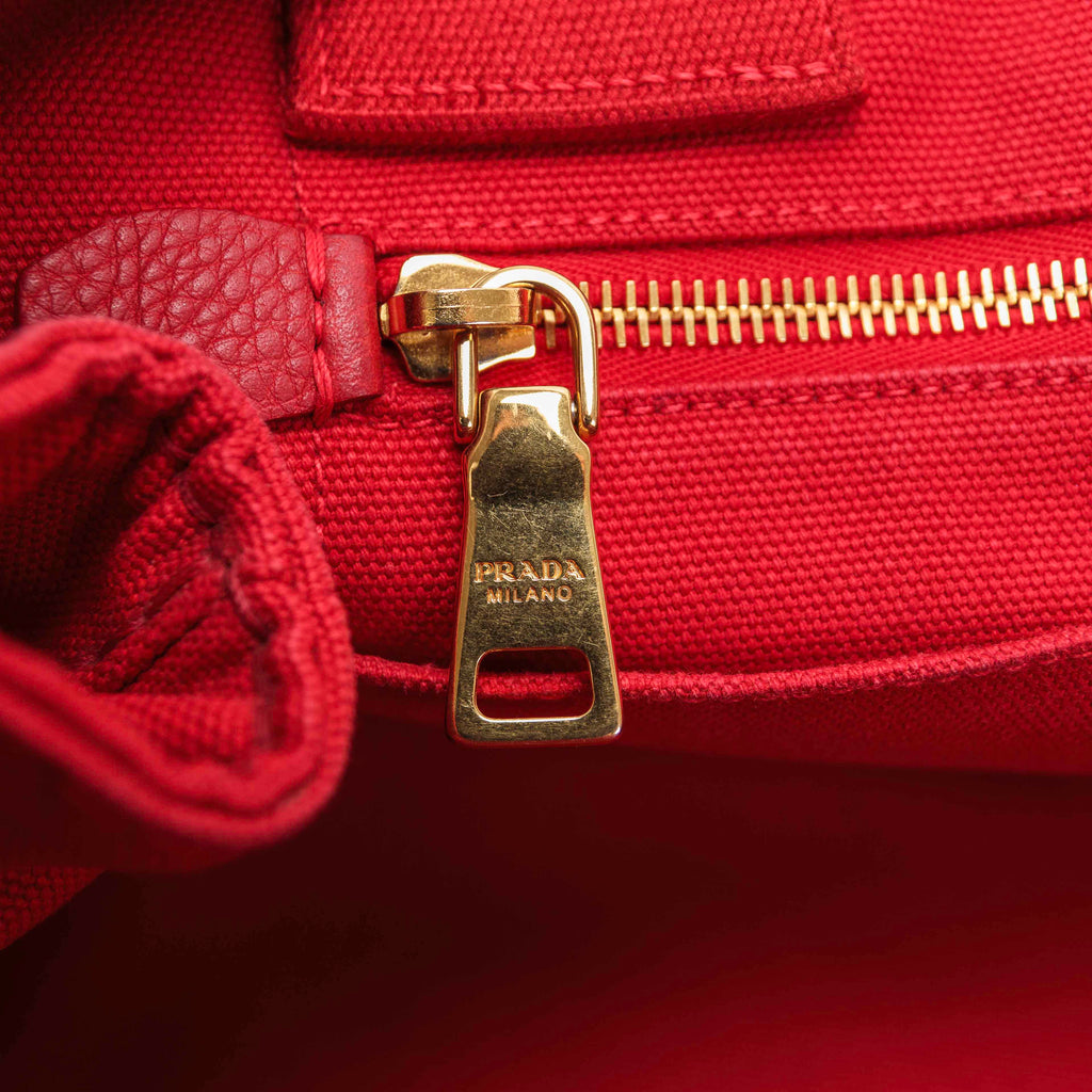 Prada - Canapa Red Canvas - Handbag