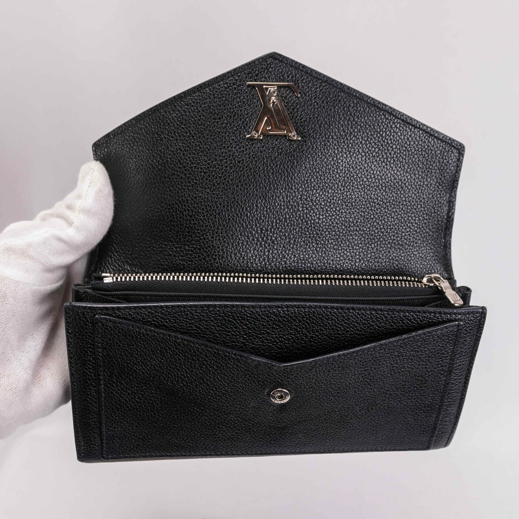 Authentic Louis Vuitton Portefeuille My Lock Me Long Wallet Noir Black M62530