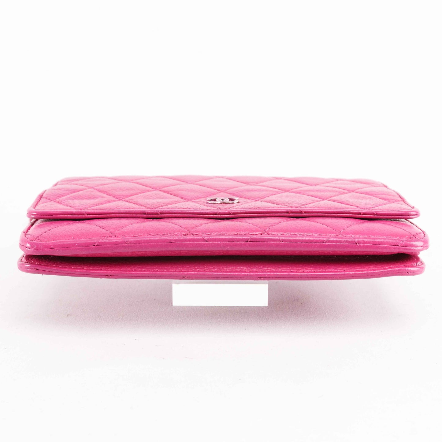 Chanel Classic Quilted Chain Wallet in Pink Caviar Leather