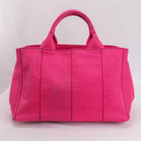 Authentic PRADA canvas Canapa tote 2-way bag in Pink