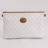 Authentic Vintage Gucci Plus White Monogram Clutch Bag.