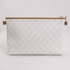 Authentic Vintage Gucci Plus White Monogram Clutch Bag.