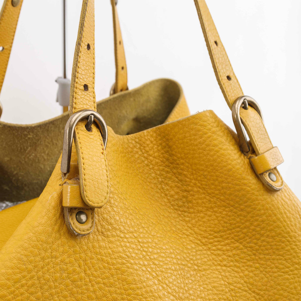 Authentic Miu Miu Yellow Leather Tote bag