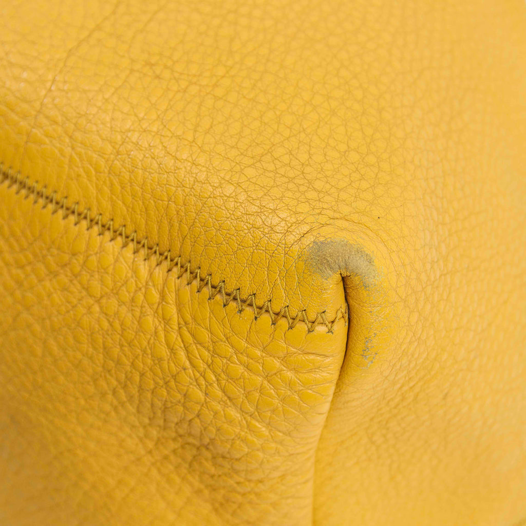 Authentic Miu Miu Yellow Leather Tote bag