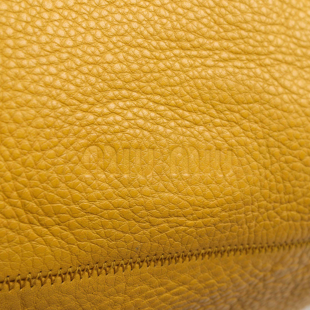 Authentic Miu Miu Yellow Leather Tote bag