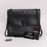 Authentic CHANEL 2.55 Vintage Black Quilted Leather 2.55 handbag