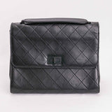 Authentic CHANEL 2.55 Vintage Black Quilted Leather 2.55 handbag