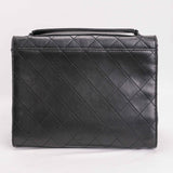 Authentic CHANEL 2.55 Vintage Black Quilted Leather 2.55 handbag