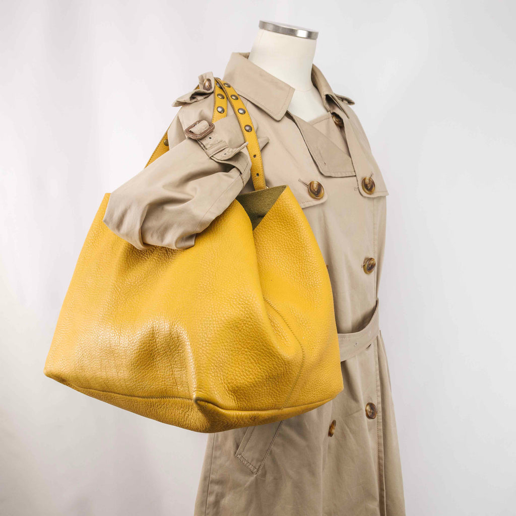 Authentic Miu Miu Yellow Leather Tote bag