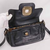 Authentic Gatsby Python Embossed shoulder bag