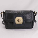 Authentic Gatsby Python Embossed shoulder bag