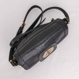 Authentic Gatsby Python Embossed shoulder bag