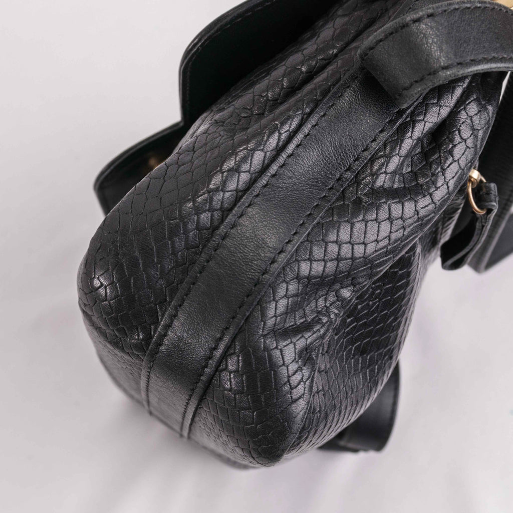 Authentic Gatsby Python Embossed shoulder bag