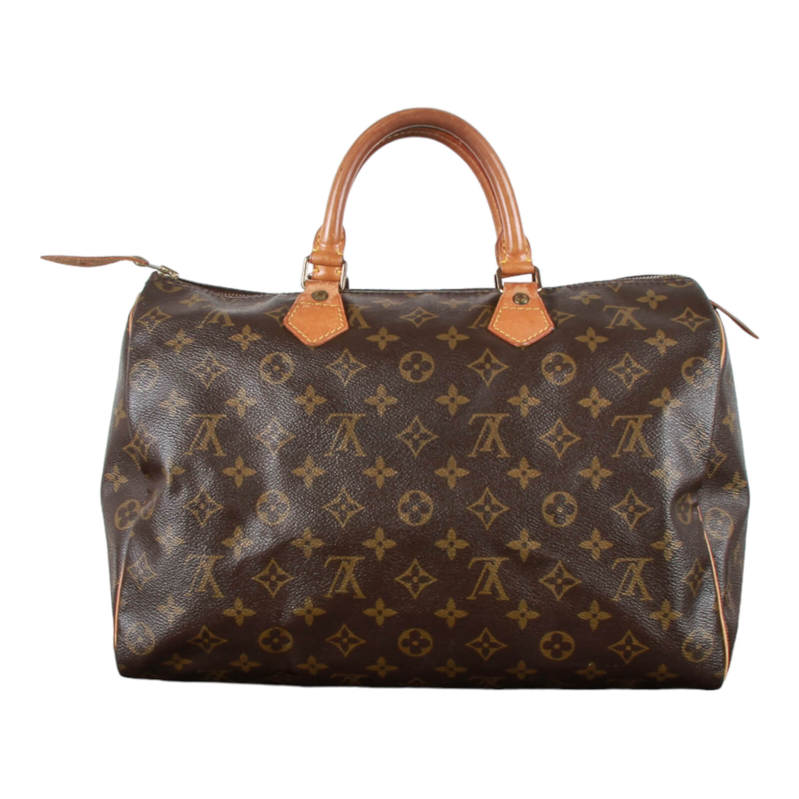 Authentic LOUIS VUITTON Speedy 25 Hand Bag Monogram Leather Brown