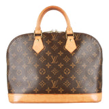 Authentic Louis Vuitton signature monogram canvas Alma Handbag M51130