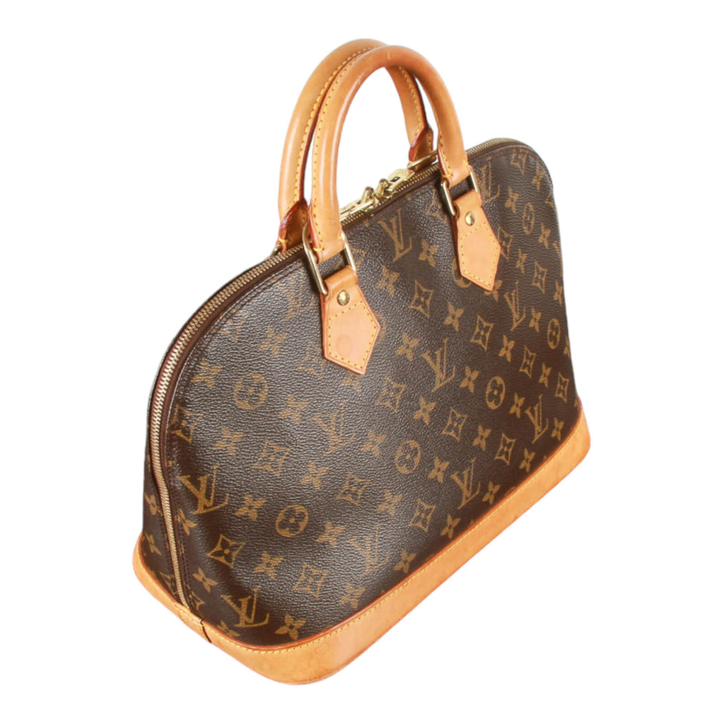 Authentic Louis Vuitton signature monogram canvas Alma Handbag M51130