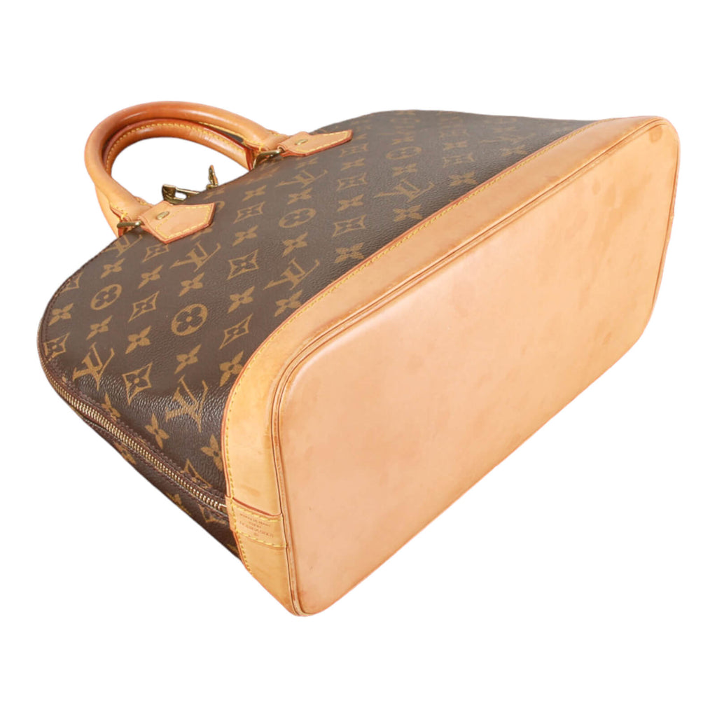 Authentic Louis Vuitton signature monogram canvas Alma Handbag M51130