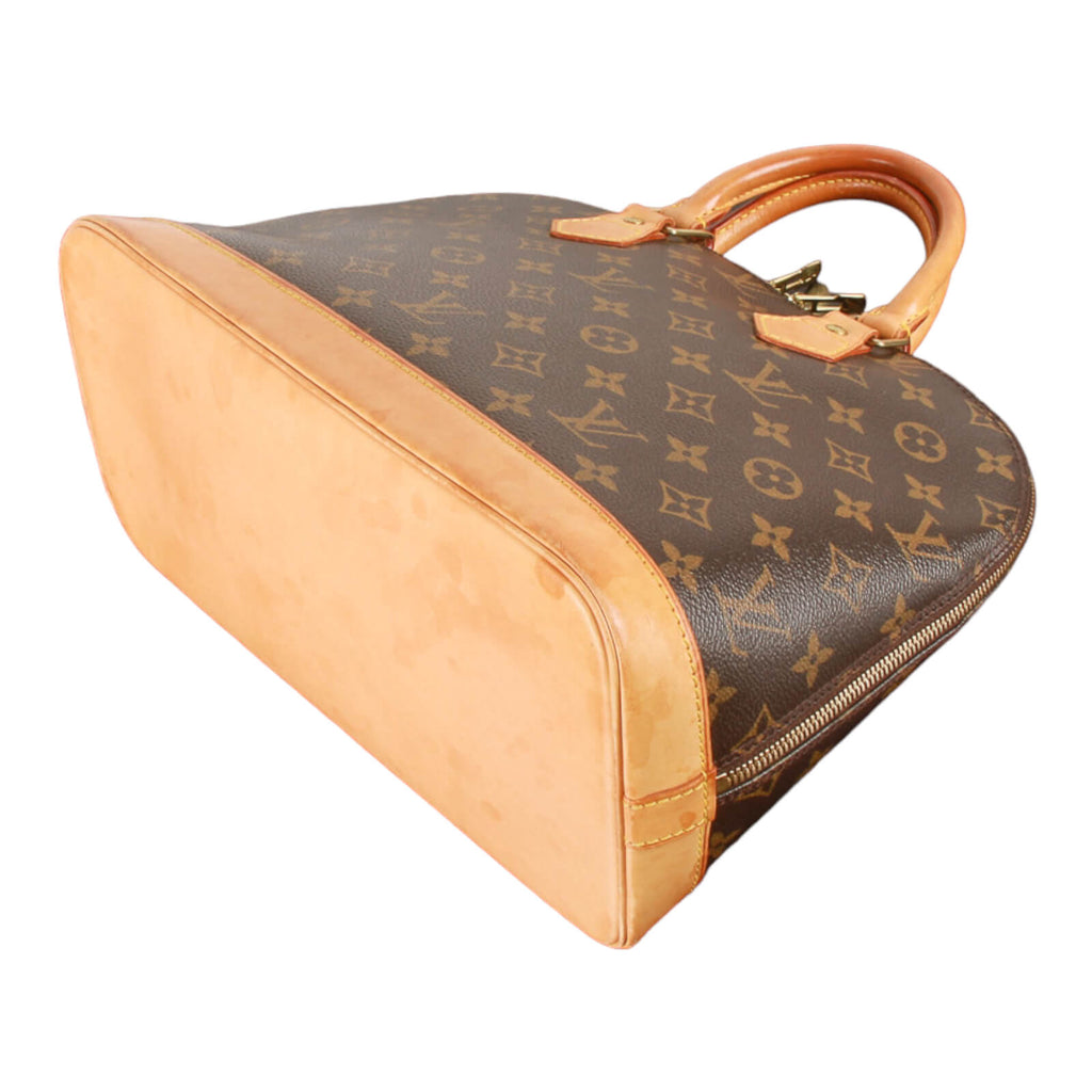 Authentic Louis Vuitton signature monogram canvas Alma Handbag M51130