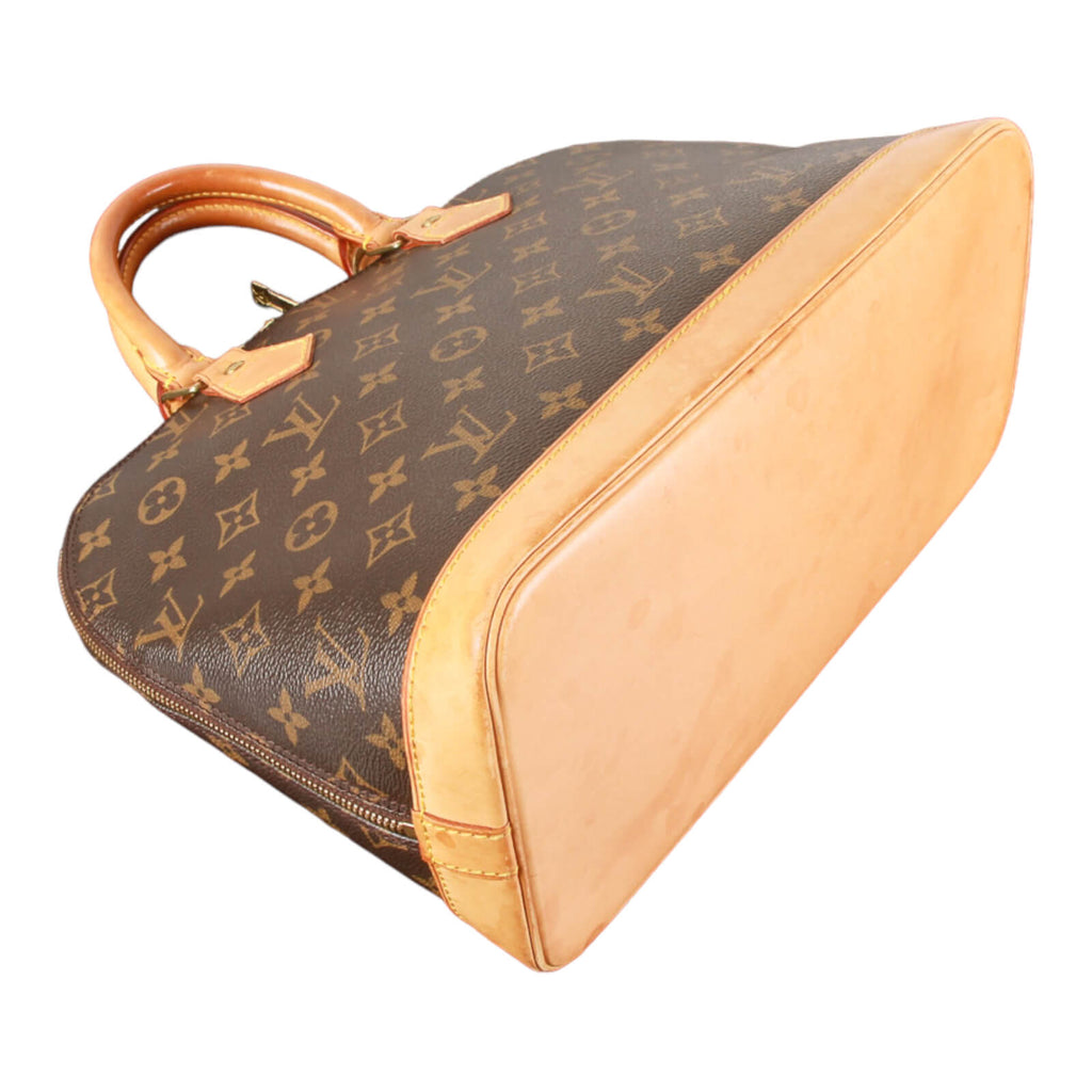 Authentic Louis Vuitton signature monogram canvas Alma Handbag M51130