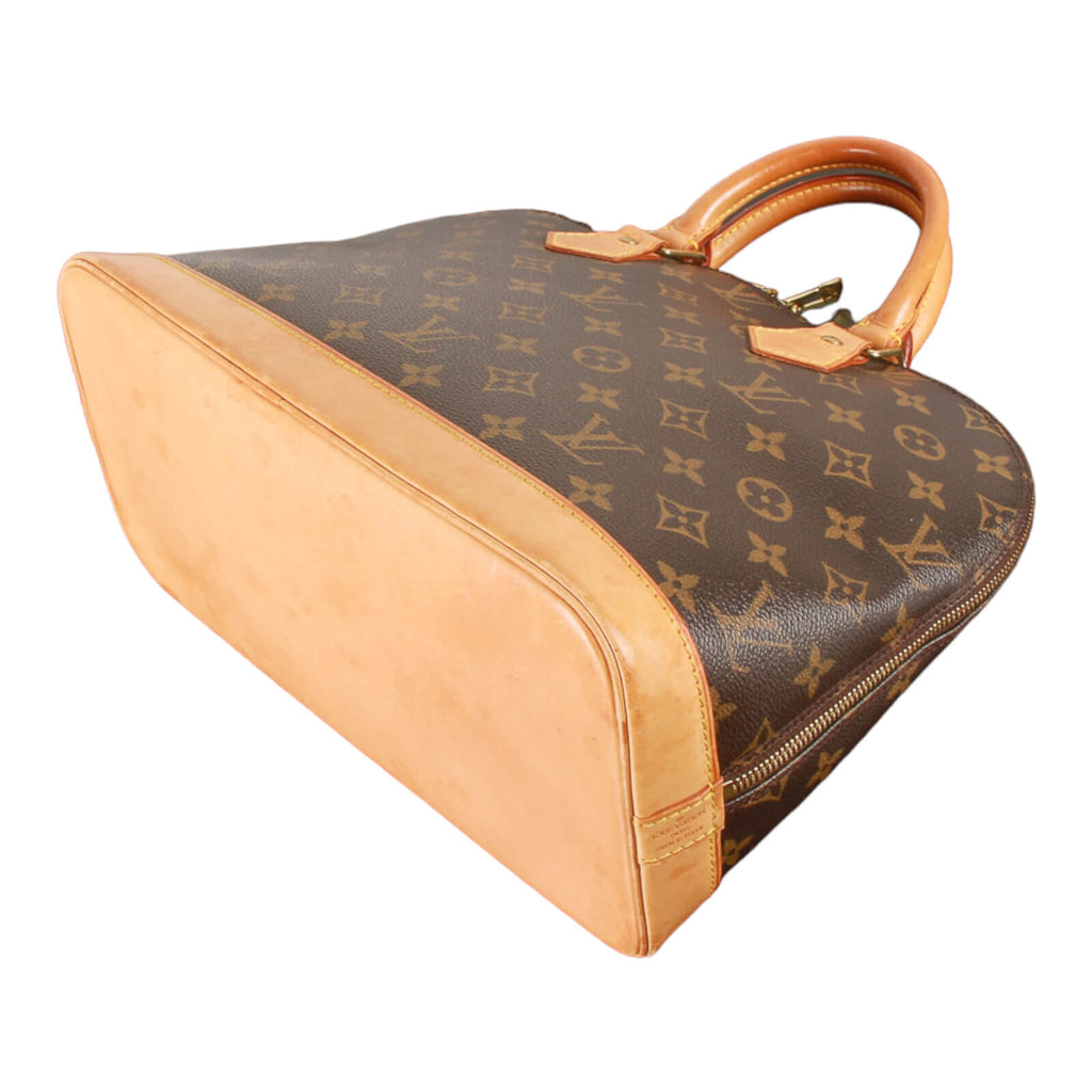 Authentic Louis Vuitton signature monogram canvas Alma Handbag M51130