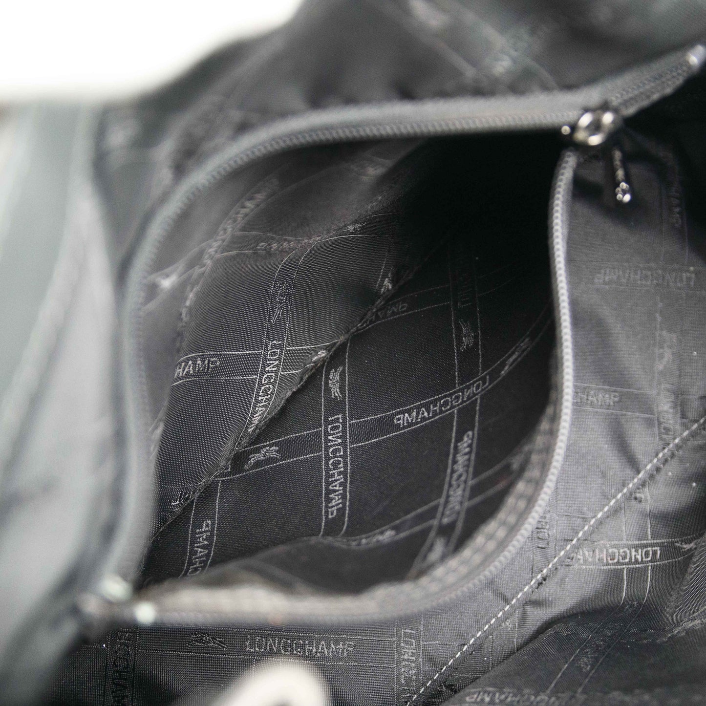 Authentic Longchamp Crocodile-Embossed Leather Handbag