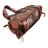 Authentic Chloe brown snake skin Satchel Shoulder/Hand bag