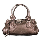Authentic Chloe metallic Paddington Satchel Shoulder/Hand bag