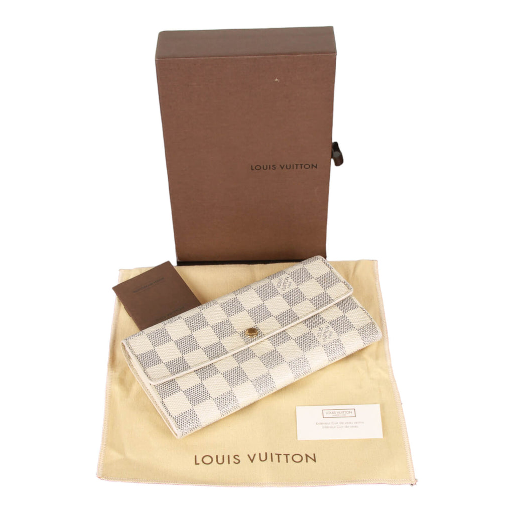 Authentic Louis Vuitton Damier Azur Sarah Wallet