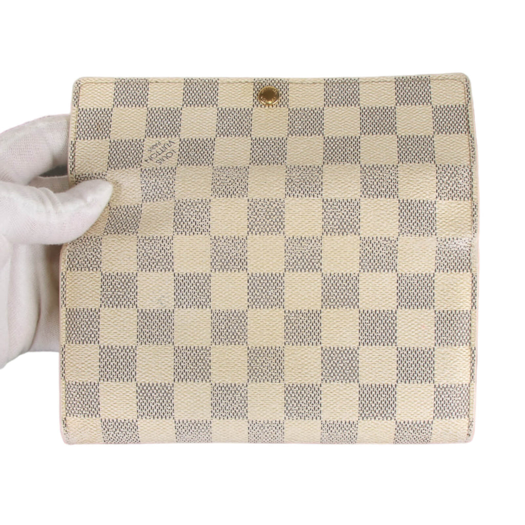 Authentic Louis Vuitton Damier Azur Sarah Wallet