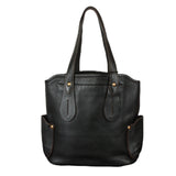 Authentic Salvatore Ferragamo Black leather tote hand bag