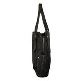 Authentic Salvatore Ferragamo Black leather tote hand bag