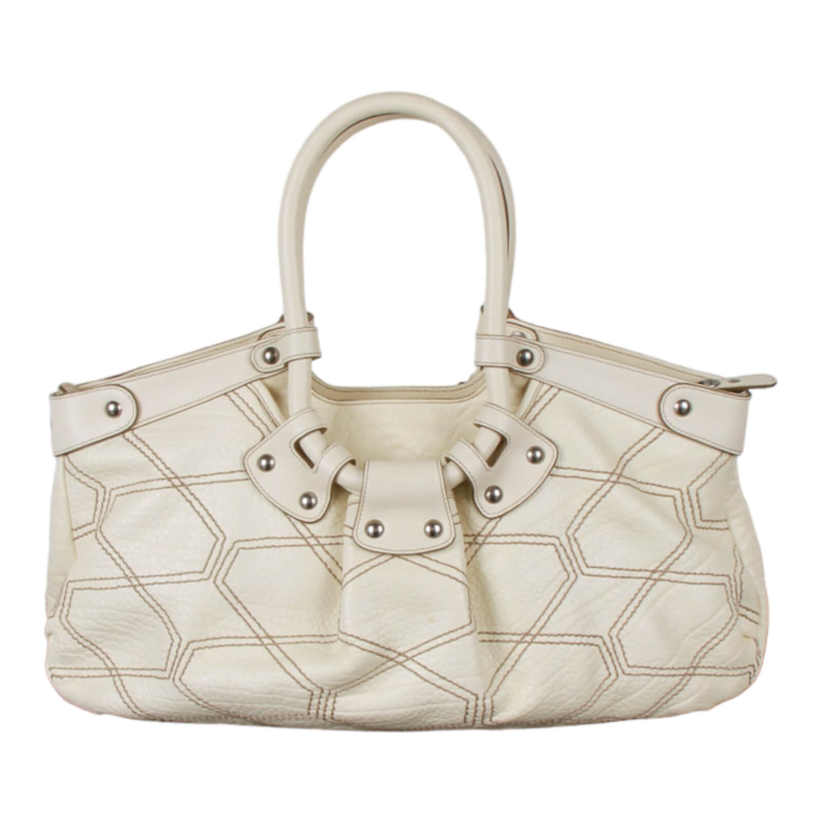 Coach Heart Quilted-pattern Leather Shoulder Bag In B4/ivory