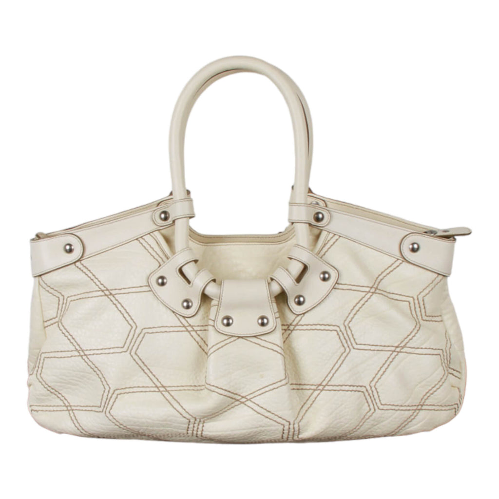 Authentic Salvatore Ferragamo cream white hand bag