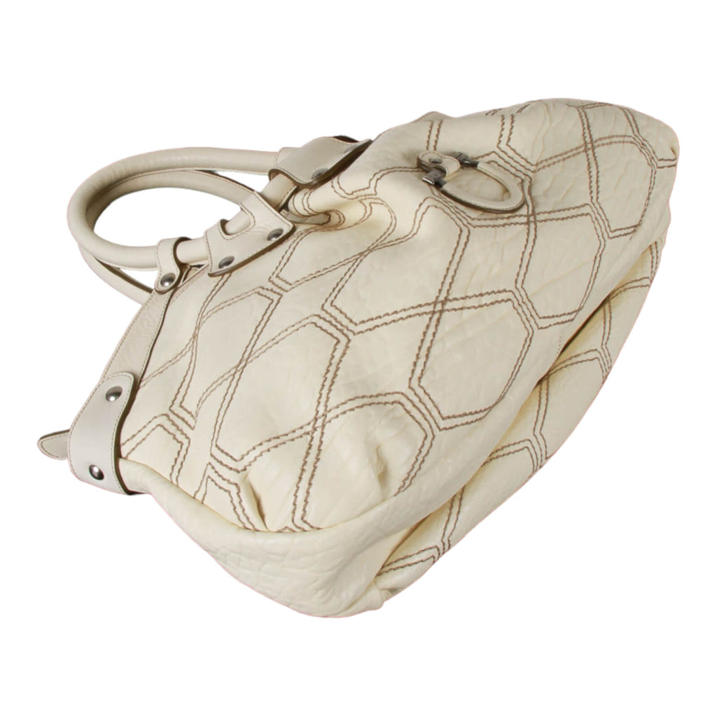 Authentic Salvatore Ferragamo cream white hand bag