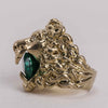 Authentic Gucci Lion Head Ring with Green Swarovski Crystal 18