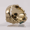 Authentic Gucci Lion Head Ring with Green Swarovski Crystal