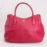 Authentic Prada Pink Vitello Daino Leather Shopper Tote