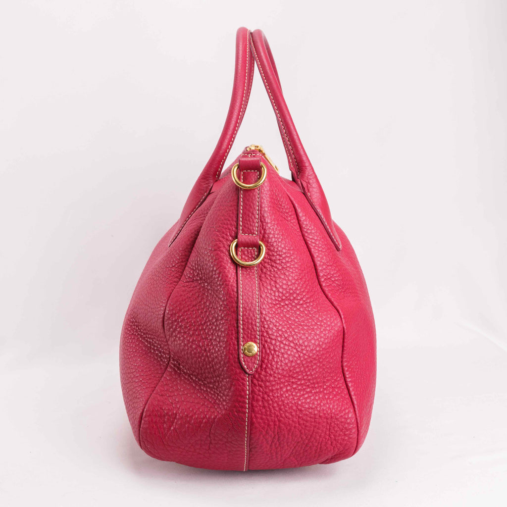 Authentic Prada Pink Vitello Daino Leather Shopper Tote