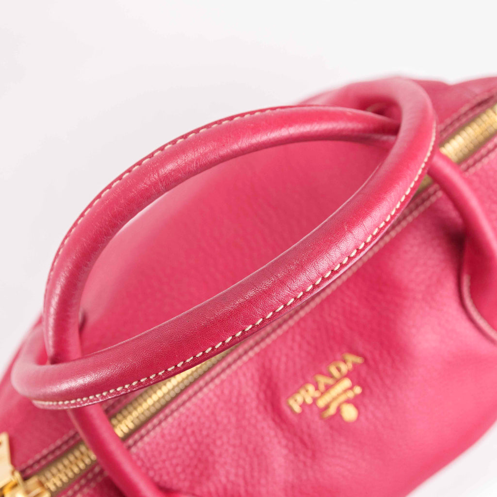 Authentic Prada Pink Vitello Daino Leather Shopper Tote