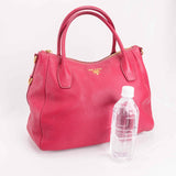 Authentic Prada Pink Vitello Daino Leather Shopper Tote