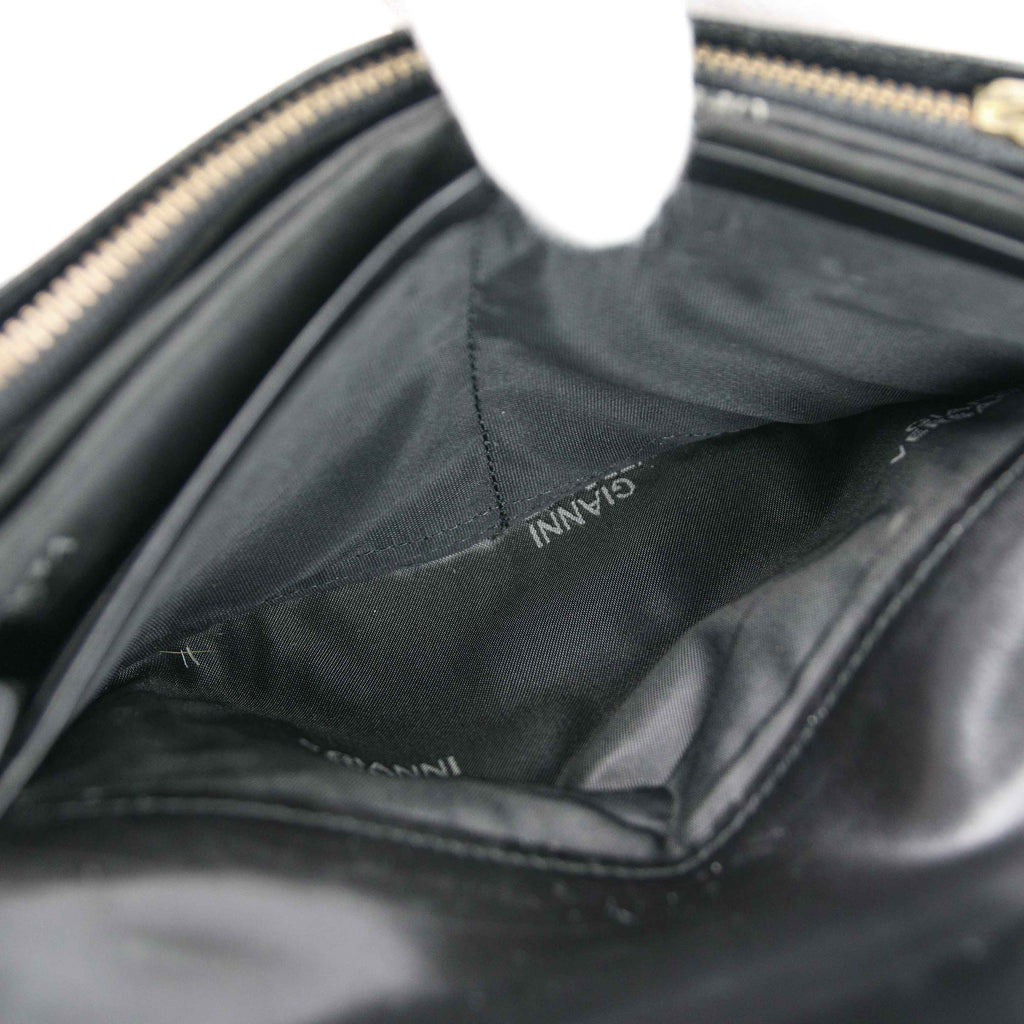 Authentic Vintage Versace Ostrich Leather Medusa Long Wallet