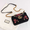 Authentic Gucci - GG Marmont Floral Embroidered Velvet Mini Shoulder bag