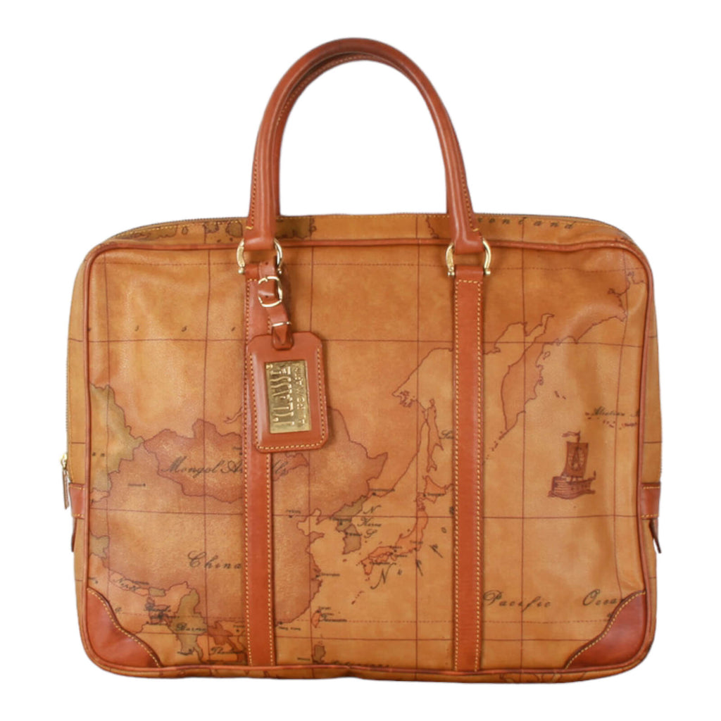 Authentic Alviero Martini Prima Classe world map soft briefcase