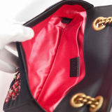 Gucci - GG Marmont Floral Embroidered Velvet Mini Shoulder bag