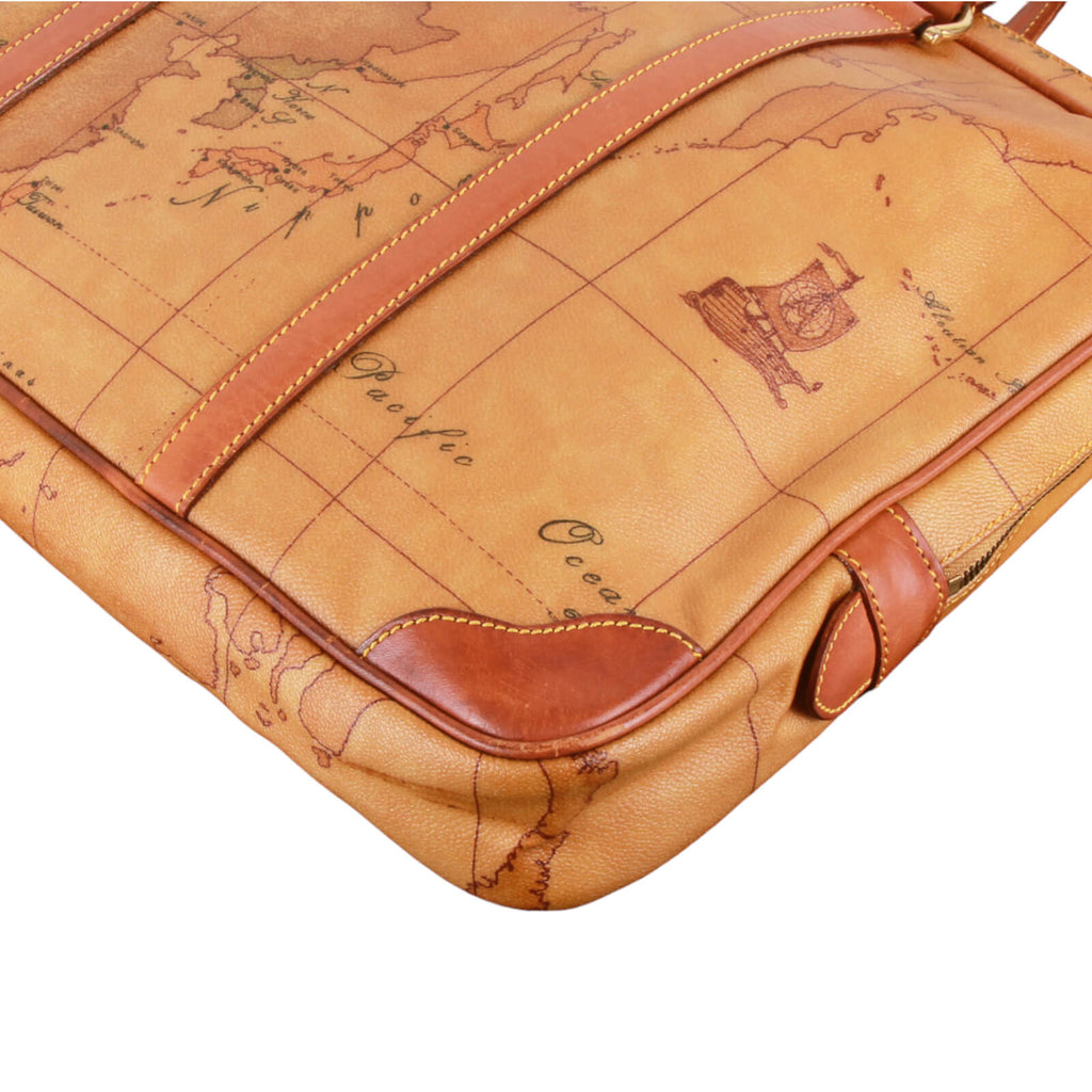 Authentic Alviero Martini Prima Classe world map soft briefcase