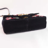 Gucci - GG Marmont Floral Embroidered Velvet Mini Shoulder bag